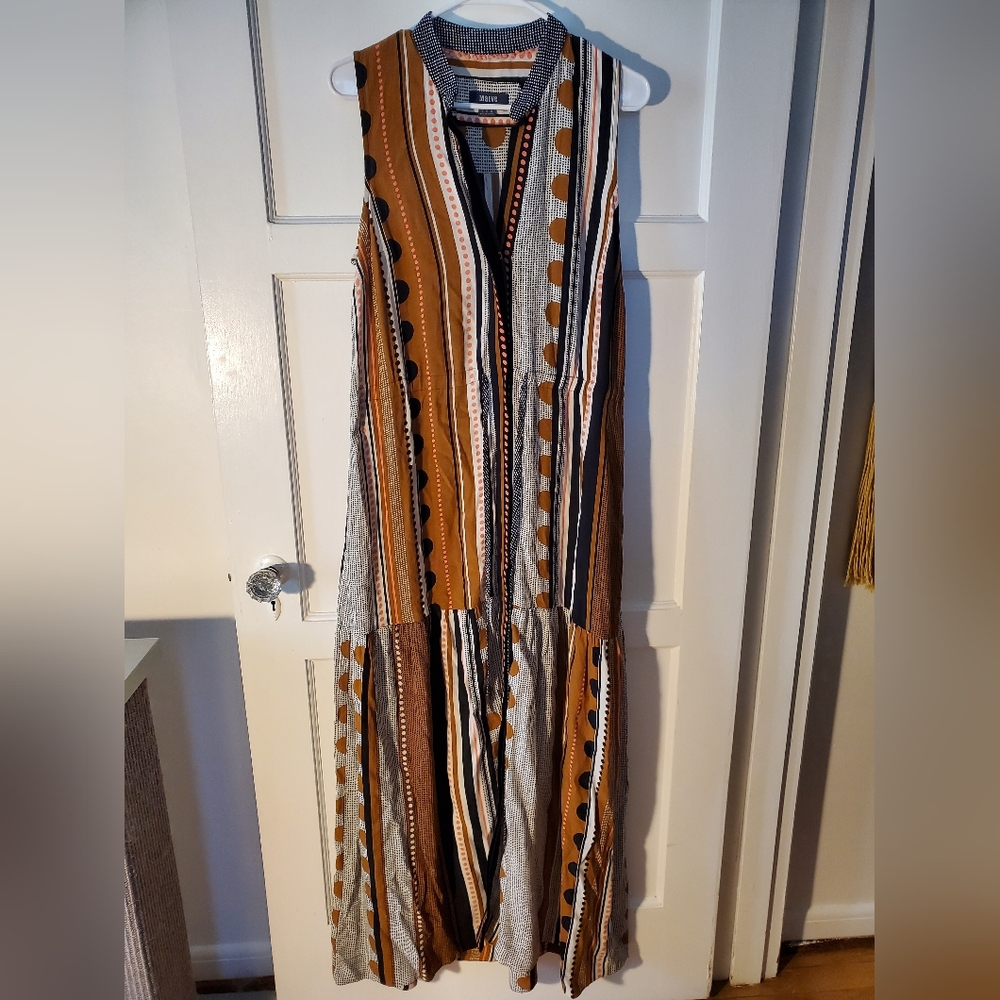 Maeve Alondra Buttondown Maxi Dress